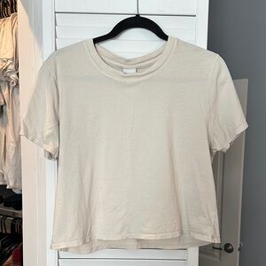 Outdoor Voices Cream Short Sleeve Tee